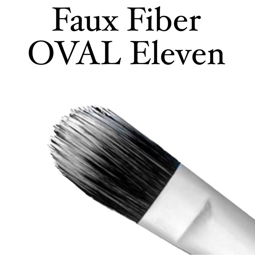 New OVAL 11 Faux Fiber Cosmetic Makeup Eye Brush, Vegan, Highlighter, Shadow etc